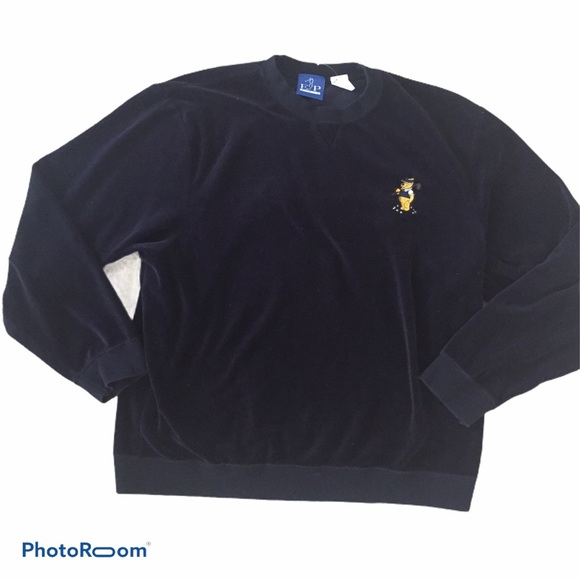 Vintage EP Pro Winnie the Pooh Velour Golf Sweatshirt Size XL Made in Hong Kong - Picture 2 of 6